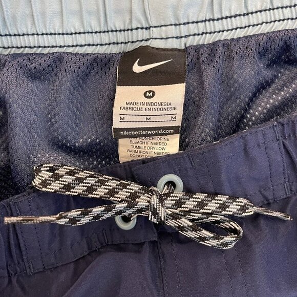 Nike Swim Trunks Mens Size Medium Blue Lined - Picture 7 of 9